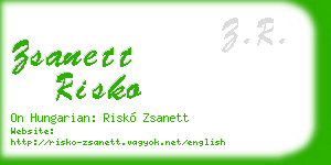 zsanett risko business card