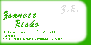 zsanett risko business card